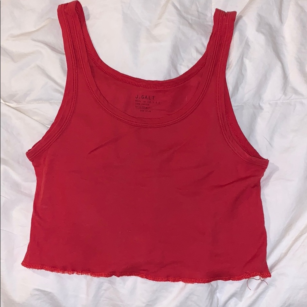 Red Brandy Melville crop tank top